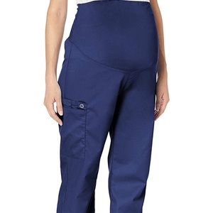 2 pairs of navy maternity scrub pants